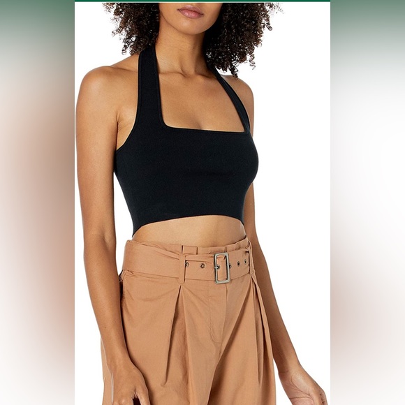 The Drop - Women's Greta Fitted Square Neck Halter Sweater Bralette MEDIUM NWOT - Picture 3 of 4